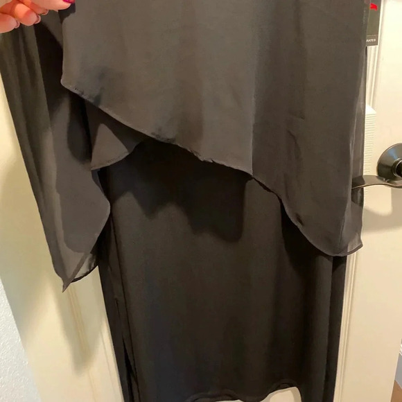 Women Formal Black Maxi Rhinestone Accent Full Coverage Cold Shoulder New XL-2XL - Picture 5 of 12